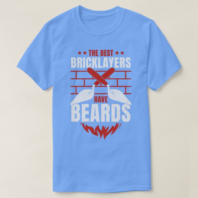 Camiseta Presente de Brick Layer Mason Beard (Frente do Design)