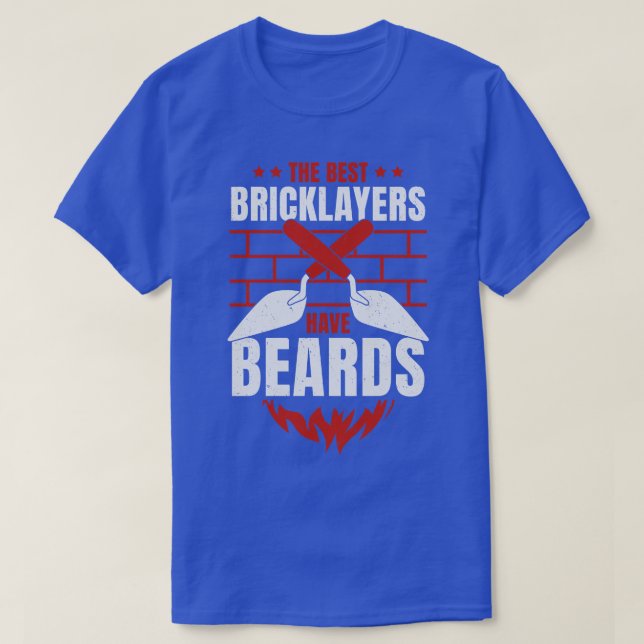 Camiseta Presente de Brick Layer Mason Beard (Frente do Design)