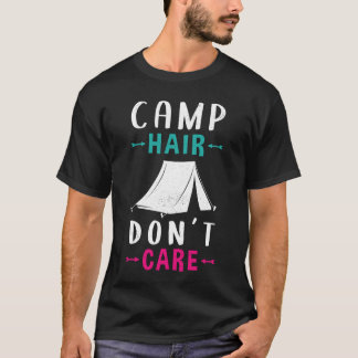 Camiseta Presente de Cabelo Camping Mamãe Acampamento