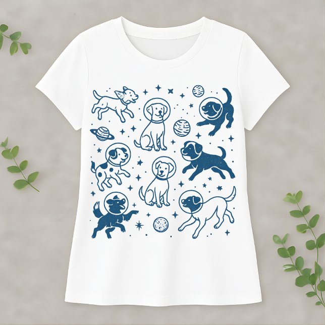 Camiseta Presente de Cachorro Espacial Fofo para Amante da  (Criador carregado)