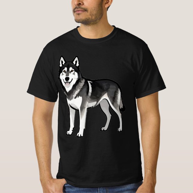 Camiseta Presente de cachorro Husky de desenho animado pret (Frente)