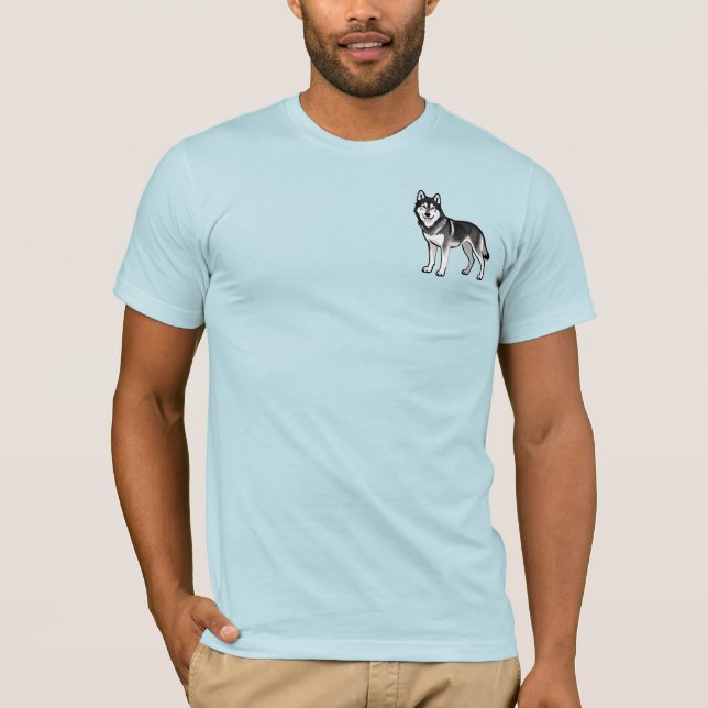 Camiseta Presente de cachorro Husky de desenho animado pret (Frente)