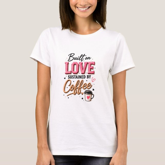 Camiseta ☕ Presente de Café para Mães Jovens 💖 (Frente)