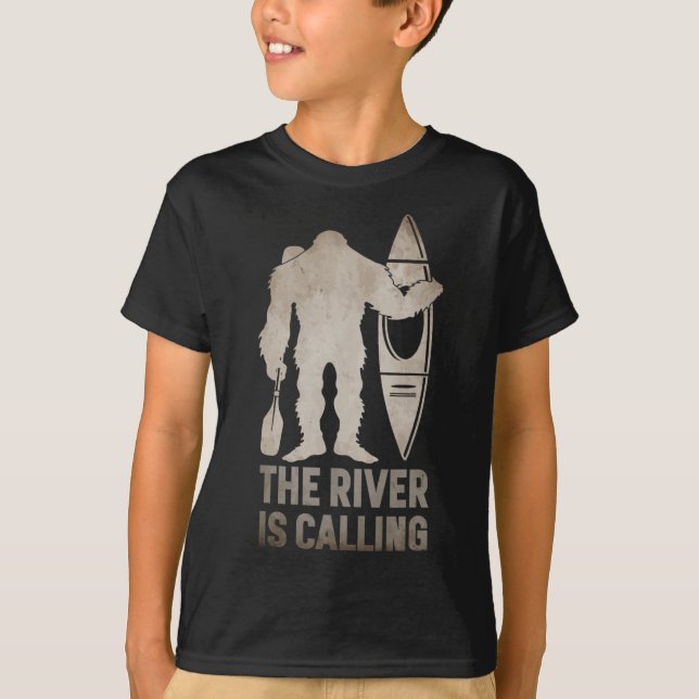 Camiseta Presente de caiaque de canoa de acampamento Sasqua (Frente)