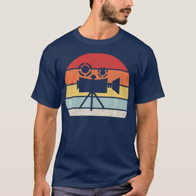 Camiseta Presente De Camera Retro Vintage Para Cineasta (Frente)