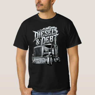 Camiseta Presente de Caminhoneiro Diesel e Dívida