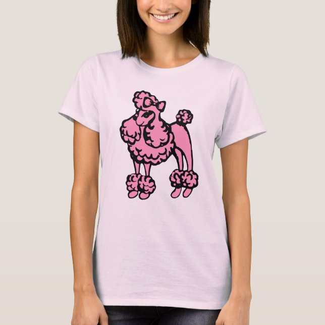 Camiseta Presente de camisa-da-noite, de Poodle Rosa, de us (Frente)