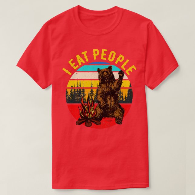 Camiseta Presente de Campanha do Urso de Campanha Engraçado (Frente do Design)