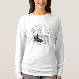 Camiseta Presente de Camper Café De Manhã E Xmas De Ar De
