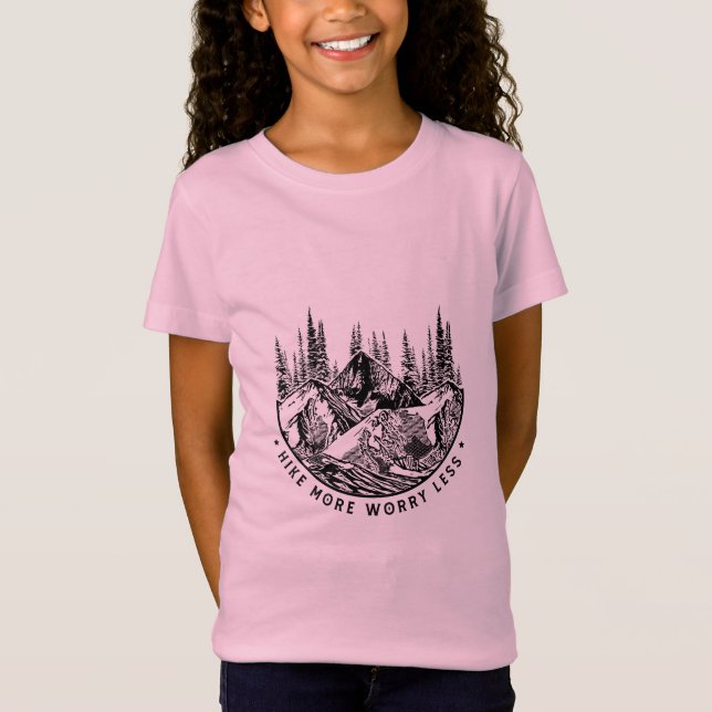 Camiseta Presente de Camper | Caminhe Mais Preocupada Menos (Frente)