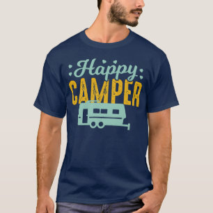 Camiseta Presente de Camping de Barraca Feliz Caminhão de A