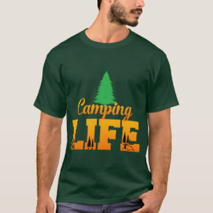 Camiseta Presente de Camping Vida Fora Camper Acampamento d