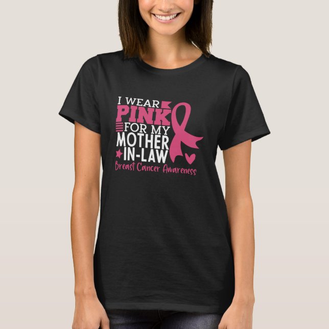 Camiseta Presente De Cancer De Mama Correspondente À Famíli (Frente)
