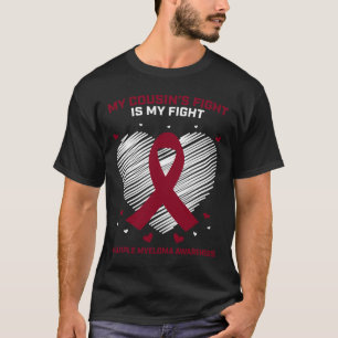 Camiseta Presente de Câncer de Sangue Burgundy Primo Mielom