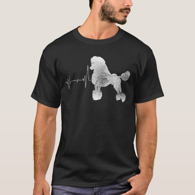 Camiseta Presente De Cão De Poodle De Poodle Com Pulso De C (Frente)