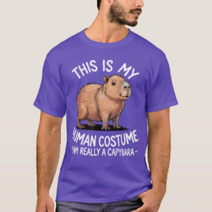 Camiseta Presente de Capivara de Fantasia Engraçada