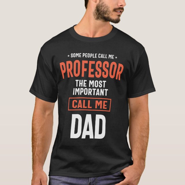 Camiseta Presente de Cargo de pai e Professor (Frente)