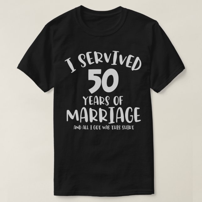 Camiseta presente de casal 50º aniversário de casamento mar (Frente do Design)