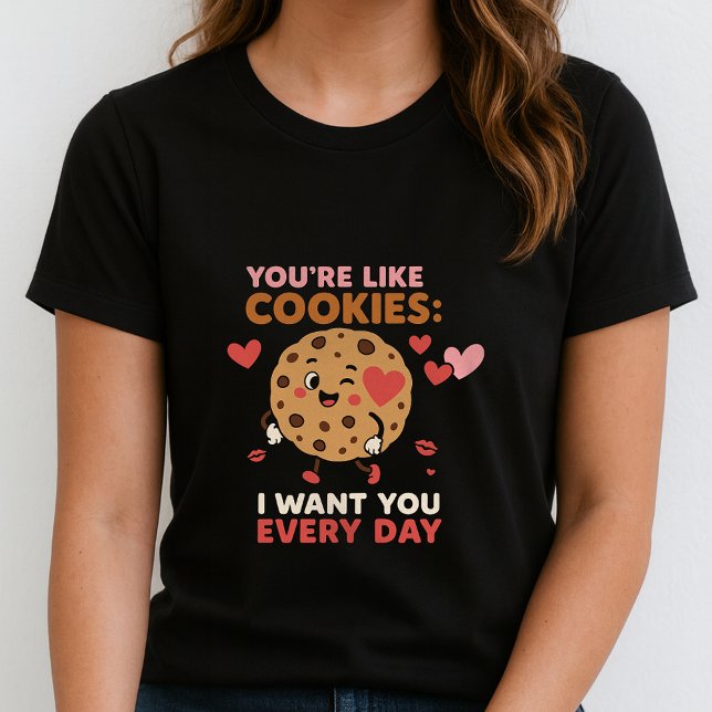 Camiseta Presente de casal de biscoito romântico Kawaii div (Criador carregado)