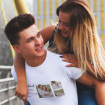 Camiseta Presente de Casal de Colagem Foto e Marido Românti<br><div class="desc">Presente de Casal de Colagem Foto e Marido Romântico</div>