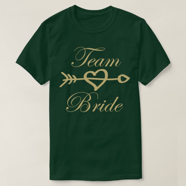 Camiseta Presente de Casamento da Noiva da Equipe (Frente do Design)