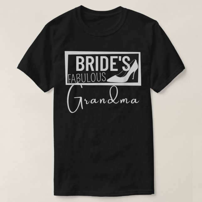 Camiseta Presente de Casamento Familiar Brides Fabulosa Avó (Frente do Design)