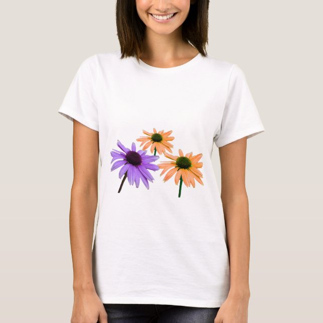 Camiseta presente de casamento, flores de margarida, obriga (Frente)