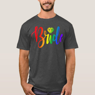 Camiseta Presente de casamento LGBT Noiva lésbica Orgulho G
