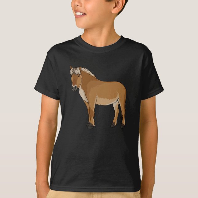 Camiseta Presente de Cavalo de Fjoro Norueguês (Frente)