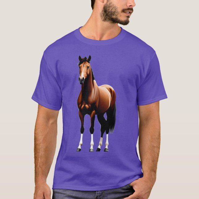 Camiseta Presente de Cavalo de Warmblood Permanente (Frente)