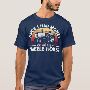 Camiseta Presente de cavalos de rodas de tratores agrícola
