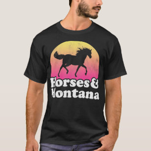 Camiseta Presente de cavalos e Montana para amantes de cava