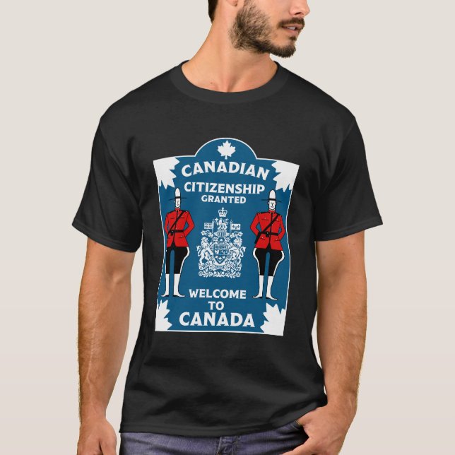 Camiseta Presente de celebração de cidadania canadense (Frente)