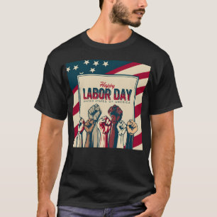 Camiseta Presente de Celebração do Dia do Trabalho Vintage
