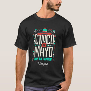 Camiseta Presente de Celebração dos Cinco de Mayo da Famíli