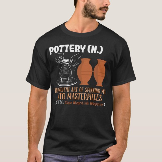 Camiseta Presente de Cerâmica Engraçado Definição de Olaria (Frente)