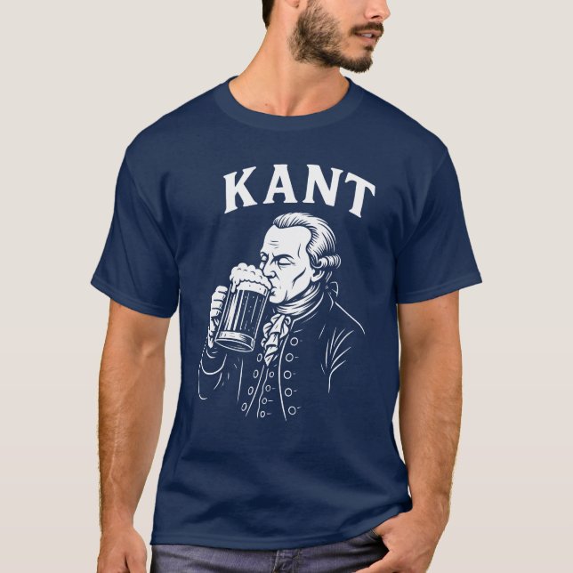 Camiseta Presente de Cerveja Iluminista do bebendo Kant (Frente)