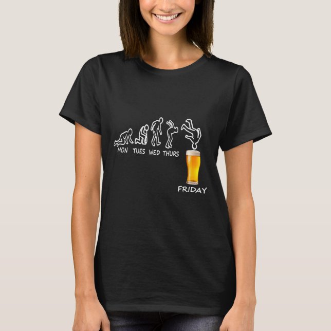 Camiseta Presente De Cerveja Pronto Para Sexta-Feira, Seman (Frente)