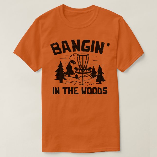 Camiseta Presente de cesta de golfe de disco (Frente do Design)