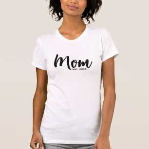 Camiseta Presente de Chá de Bebê para Nova Mãe Estabelecida