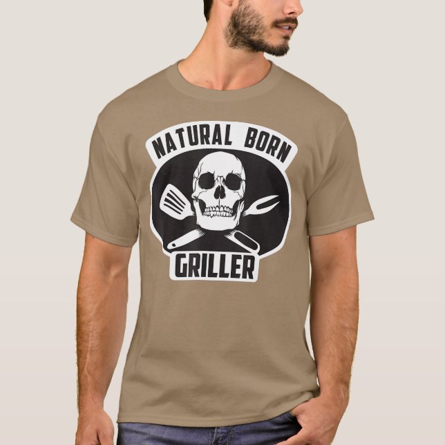 Camiseta Presente De CHURRASCO De Nascer Natural legal Para (Frente)