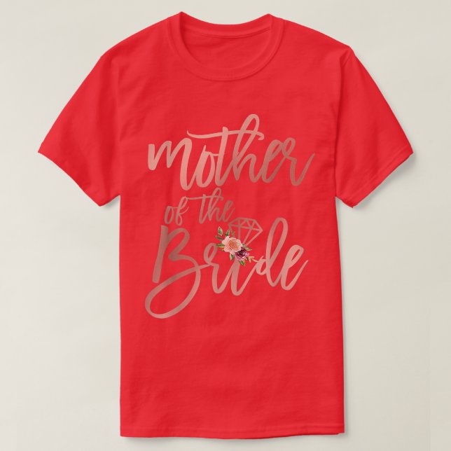 Camiseta Presente de Chuveiro de Noiva para Mãe da Noiva (Frente do Design)