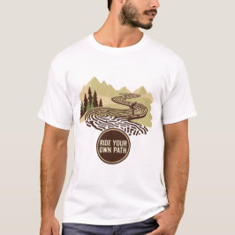 Camiseta Presente de Ciclista Siga o Seu Próprio Caminho