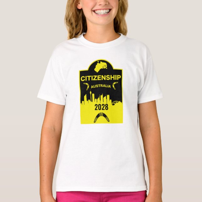 Camiseta Presente de cidadania australiana (Frente)