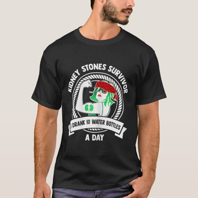 Camiseta Presente de Cirurgia - Pedras Renais Flexíveis Par (Frente)