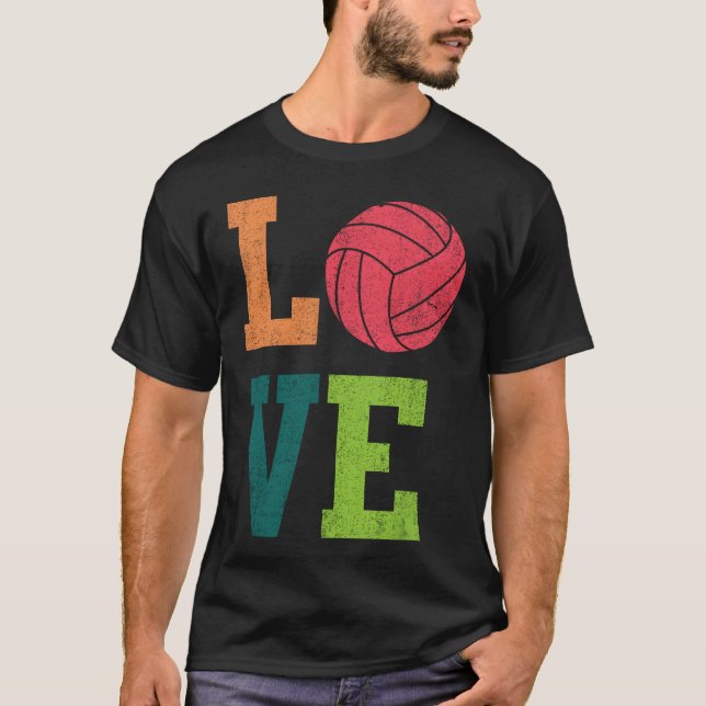 Camiseta presente de citação de amor volei (Frente)