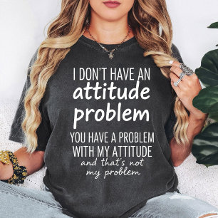 Camiseta Presente de Citação Divertida Problema de Atitude