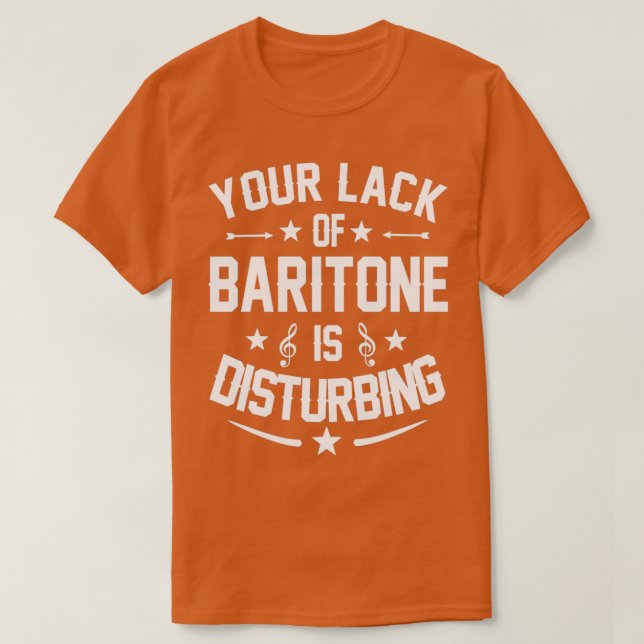 Camiseta Presente de citação do jogador de baritona (Frente do Design)
