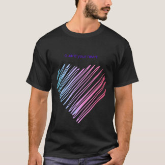 Camiseta presente de citação motivacional guardar o coração