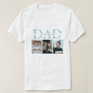 Camiseta Presente de Colagem de Foto do Papai com Mensagem